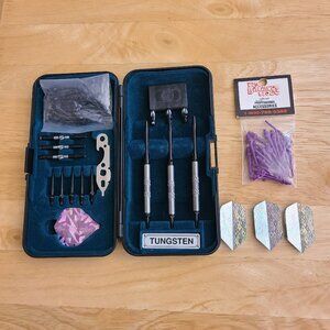 SOLD Vintage Jewel Cut Tungsten Dart Set Interchangeable Steel & Soft Tips